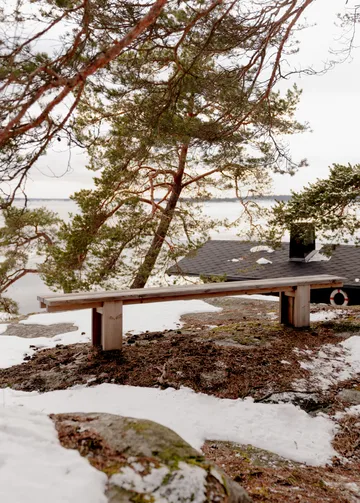 013 Osa Outdoor Bench bænk - Varmebehandlet fyrretræ, 270x37x49 cm - Vaarnii