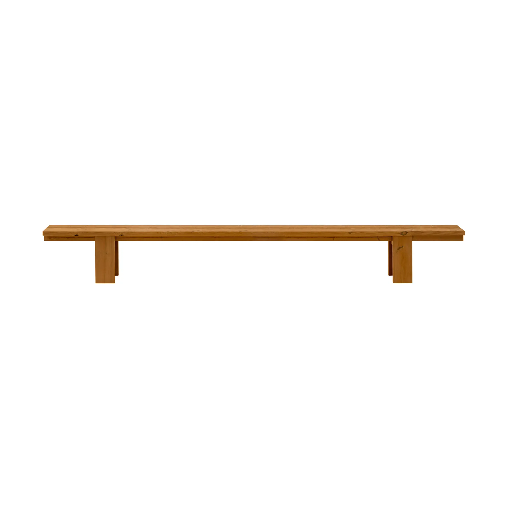 013 Osa Outdoor Bench bænk, Varmebehandlet fyrretræ, 333x37x49 cm Vaarnii
