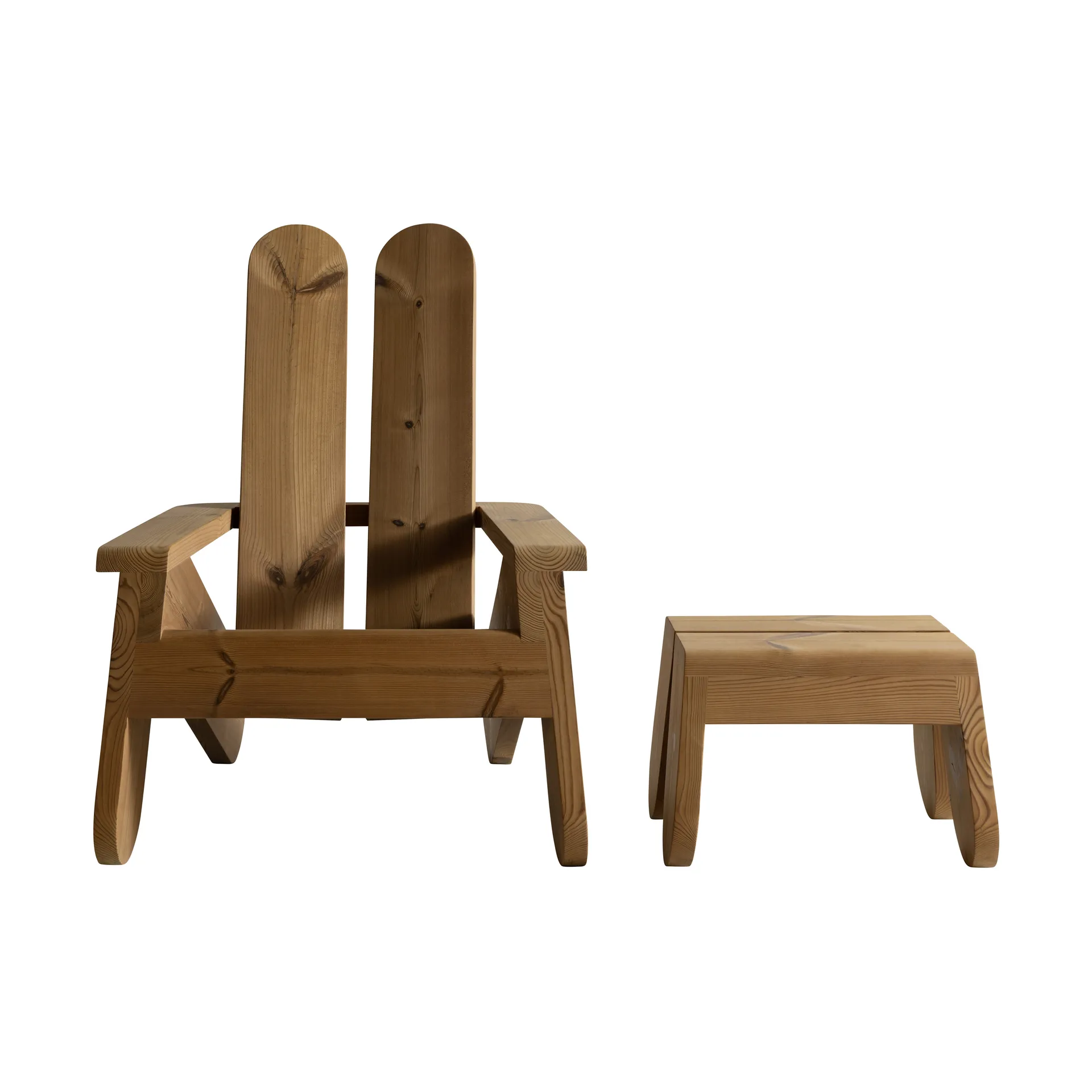 015 Peace Outdoor Foot Stool fodskammel, Varmebehandlet fyrretræ Vaarnii