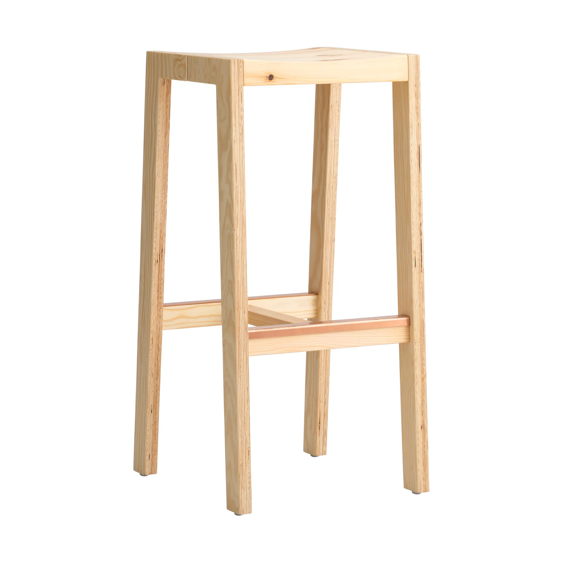 016 Maasto Bar Stool barstol, Mat olievokset fyrretræ, 75 cm Vaarnii