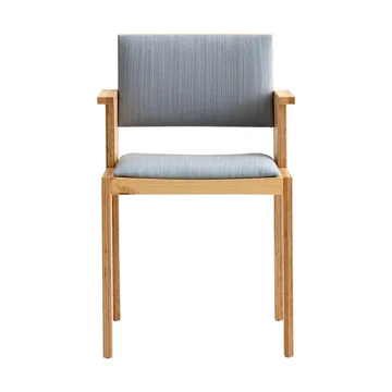 016 Maasto Dining Armchair armstol - Mat olievokset fyrretræ, frontbeklædt grå - Vaarnii