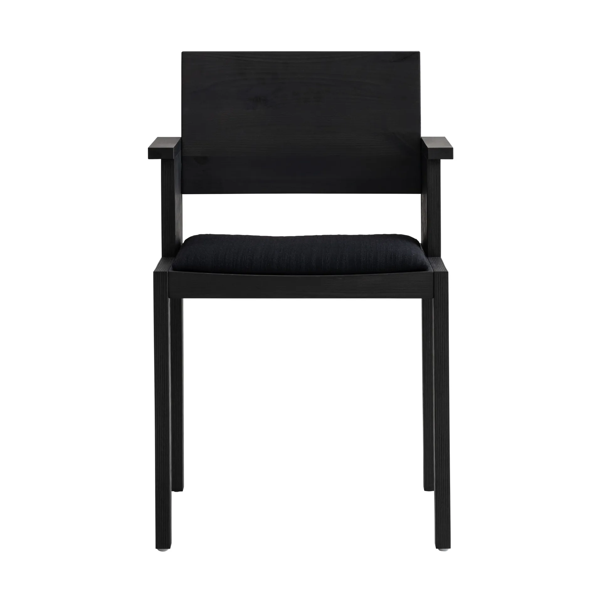 016 Maasto Dining Armchair armstol, Sortbejdset fyrretræ, polstret sæde sort Vaarnii
