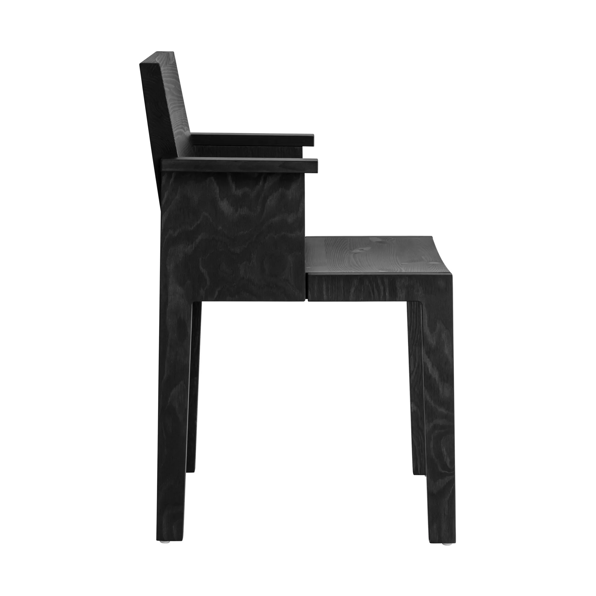 016 Maasto Dining Armchair armstol, Sortbejdset fyrretræ Vaarnii