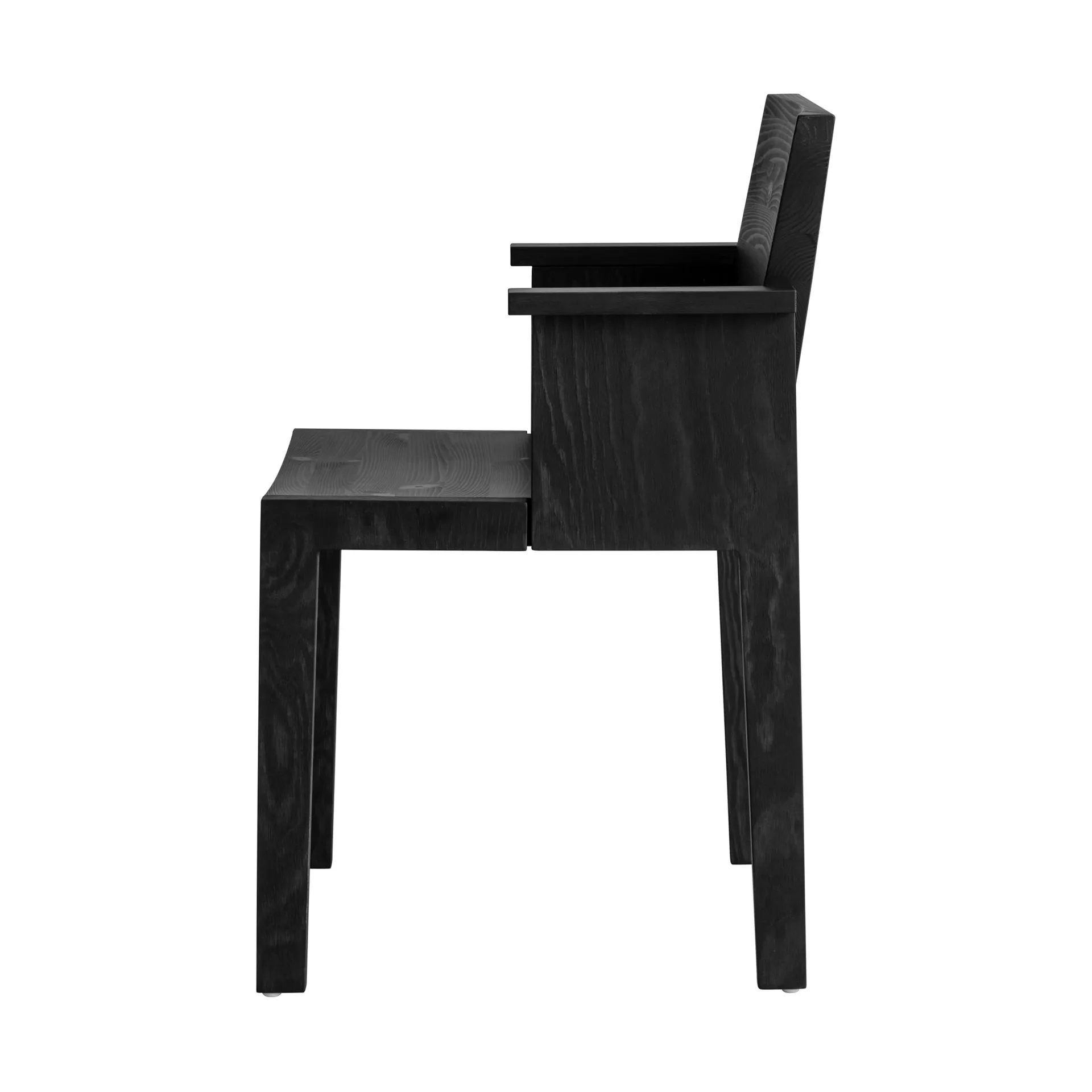 016 Maasto Dining Armchair armstol, Sortbejdset fyrretræ Vaarnii