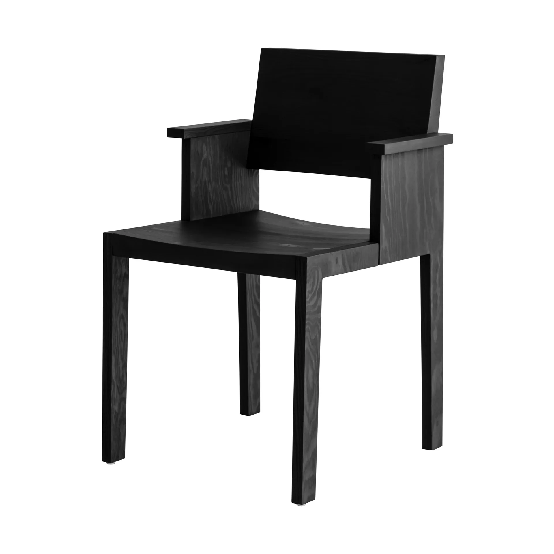 016 Maasto Dining Armchair armstol, Sortbejdset fyrretræ Vaarnii