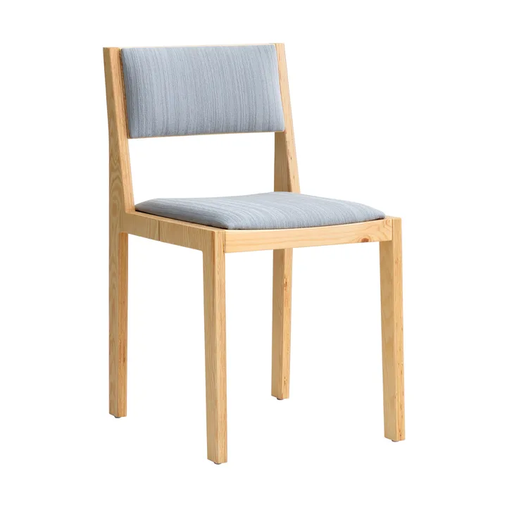 016 Maasto Dining Chair stol - Mat olievokset fyrretræ, frontbeklædt grå - Vaarnii