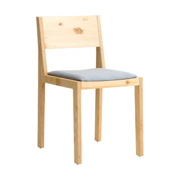 016 Maasto Dining Chair stol - Mat olievokset fyrretræ, polstret sæde grå - Vaarnii