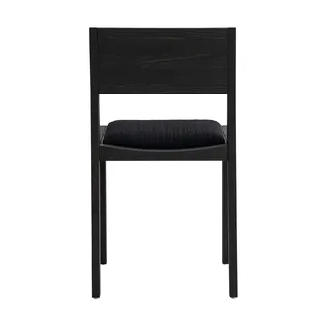 016 Maasto Dining Chair stol - Sortbejdset fyrretræ, polstret sæde sort - Vaarnii
