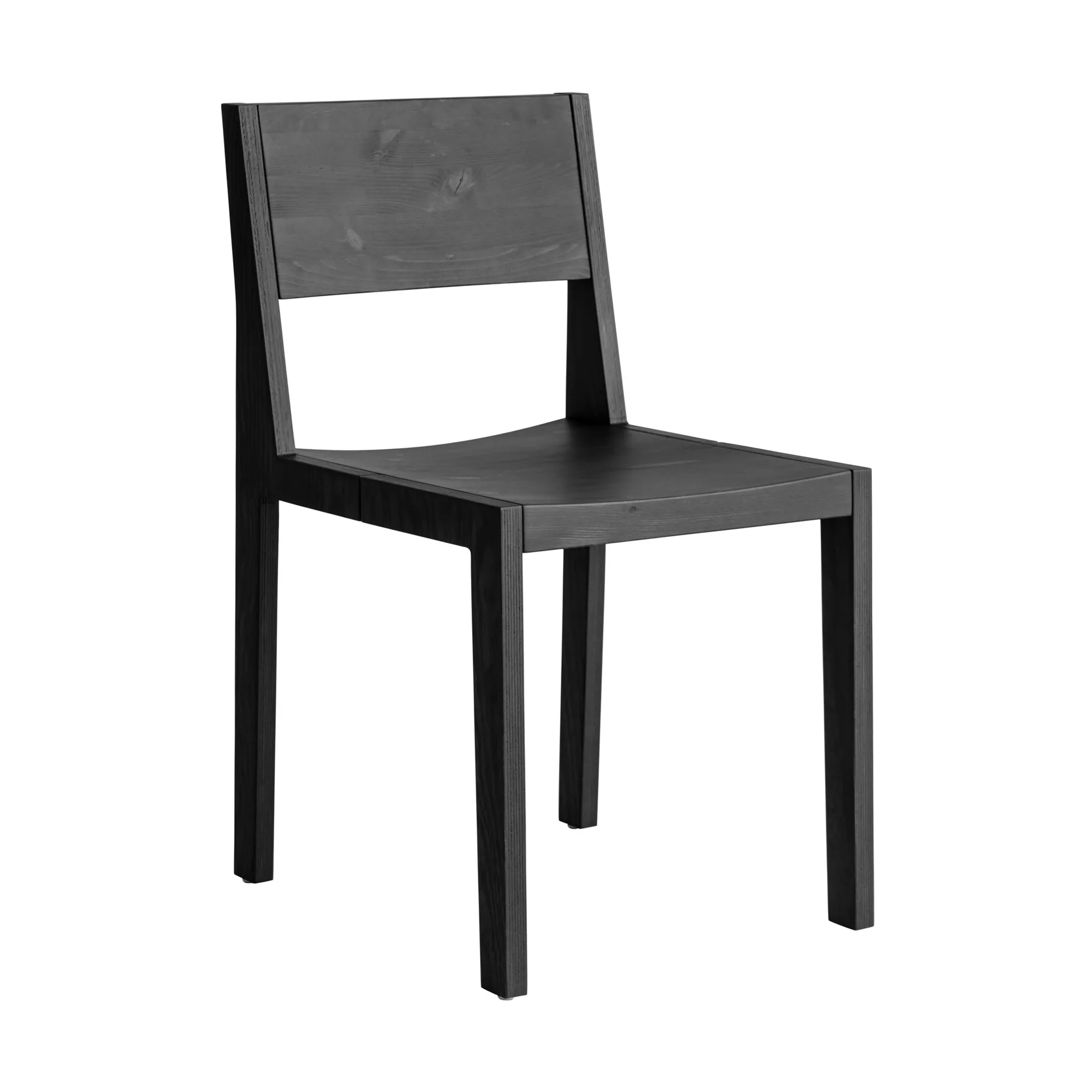 016 Maasto Dining Chair stol, Sortbejdset fyrretræ Vaarnii