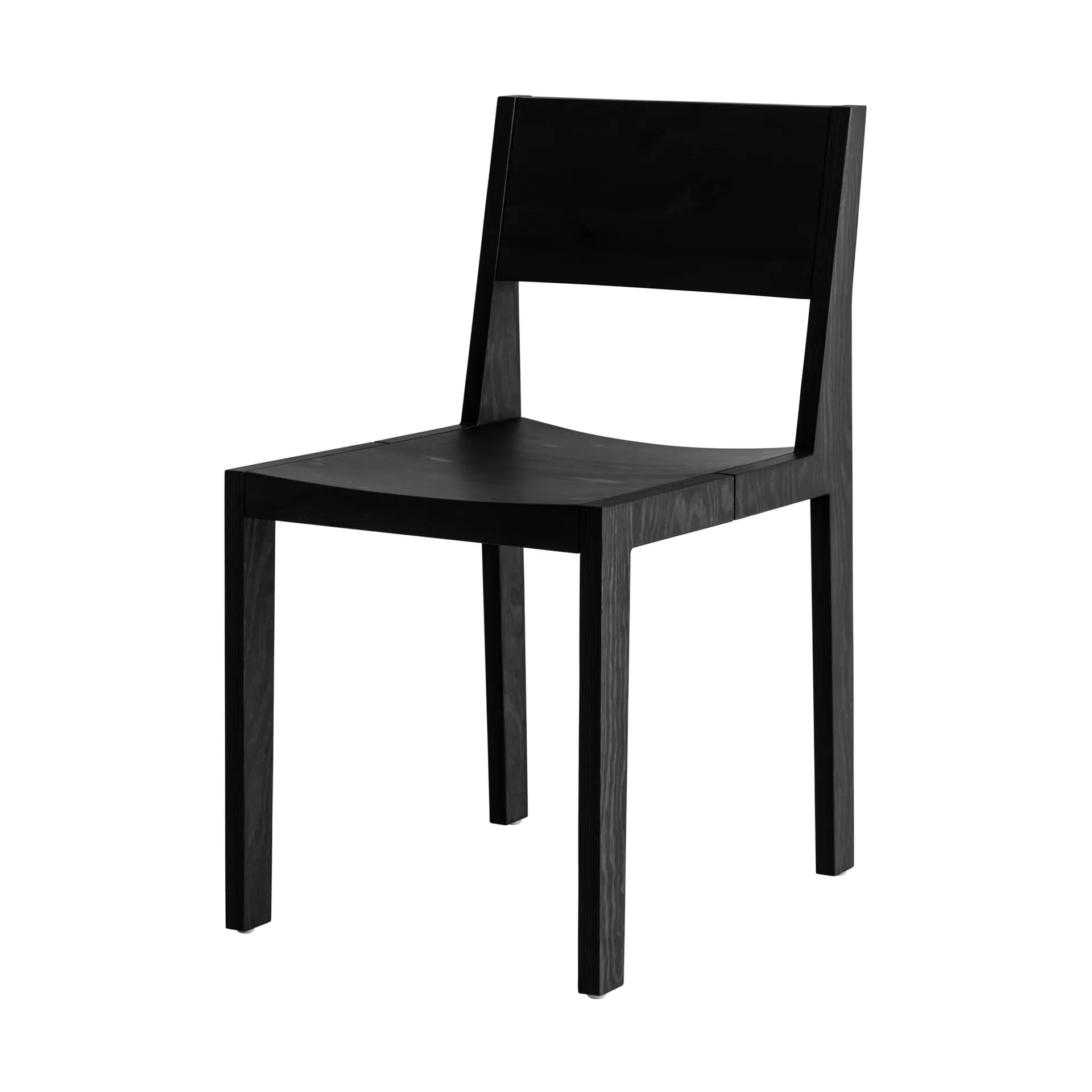 016 Maasto Dining Chair stol, Sortbejdset fyrretræ Vaarnii