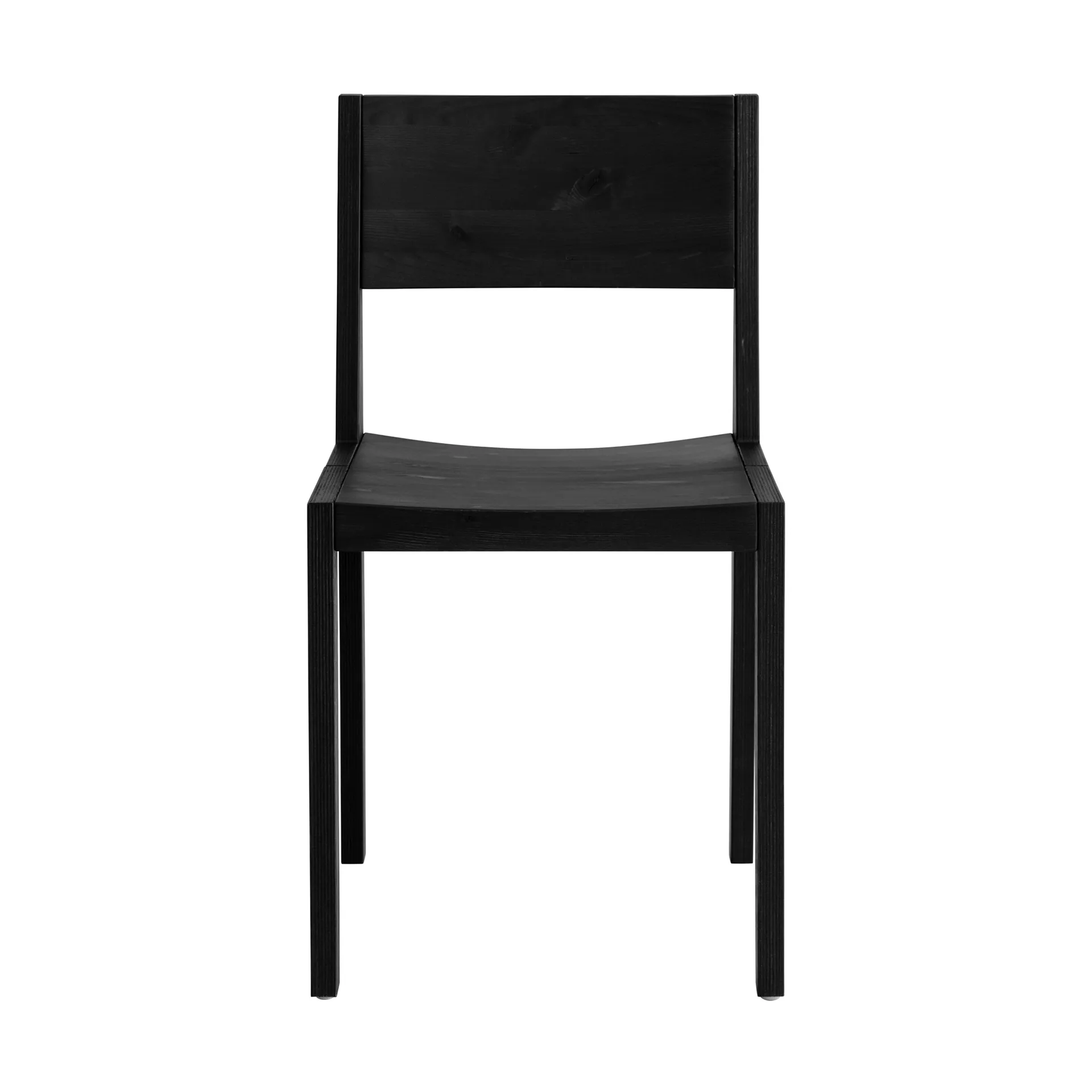 016 Maasto Dining Chair stol, Sortbejdset fyrretræ Vaarnii