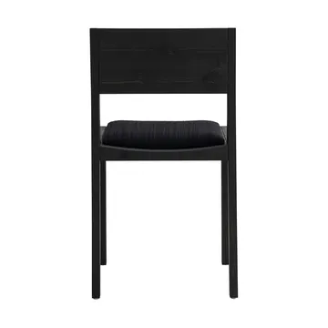 016 Maasto Dining Chair stol - Sortbejset fyrretræ, frontbeklædt i sort - Vaarnii