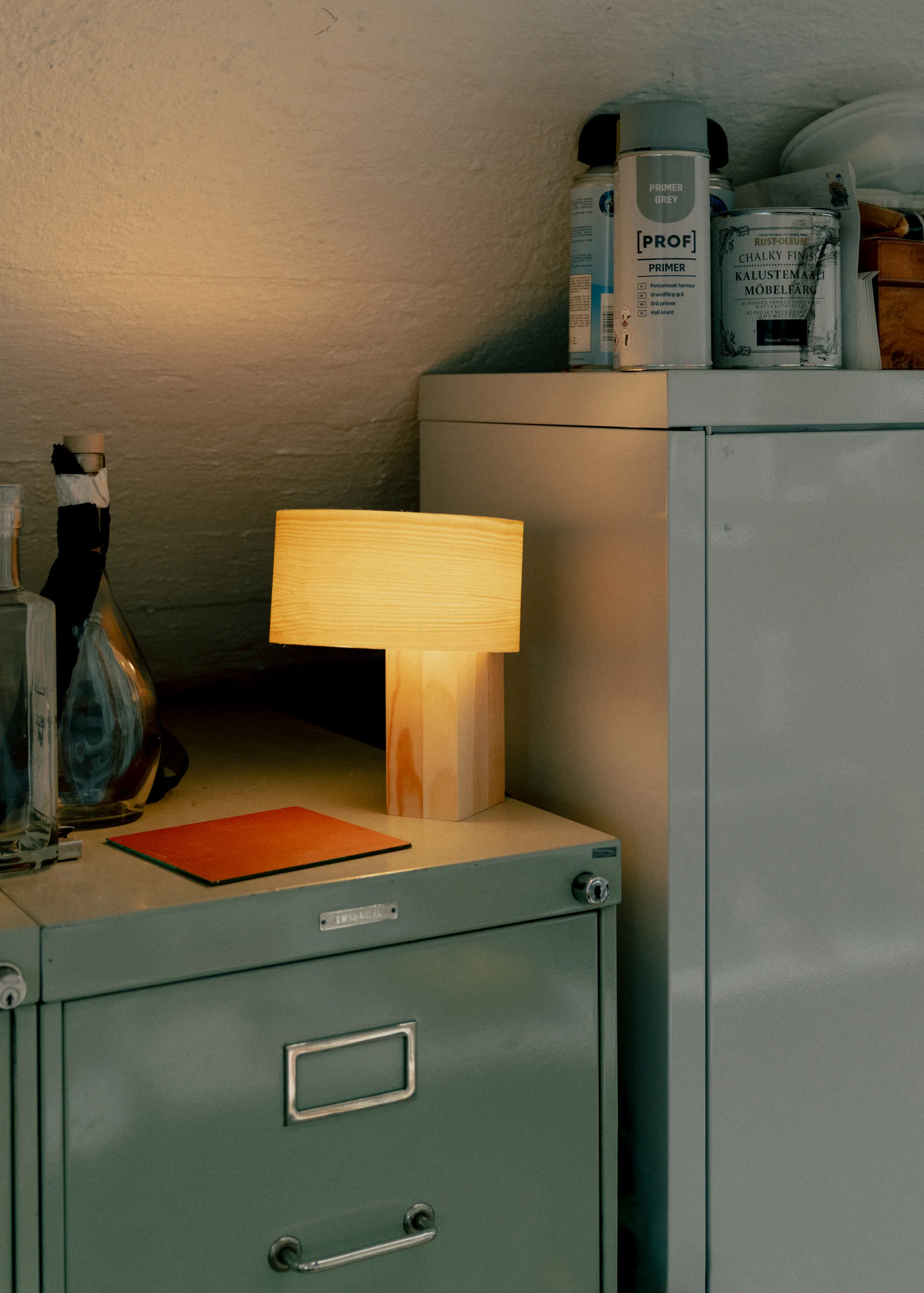 018 Hoop Table Lamp bordlampe, Mat olievokset fyrretræ, 34 cm Vaarnii