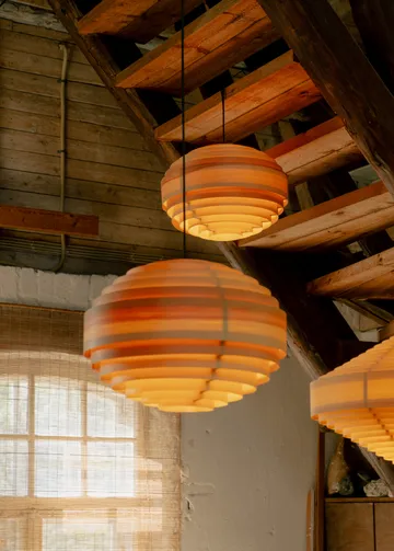 1002 Hans Pendant pendel - Mat olievokset fyrretræ, XL Ø70 cm - Vaarnii