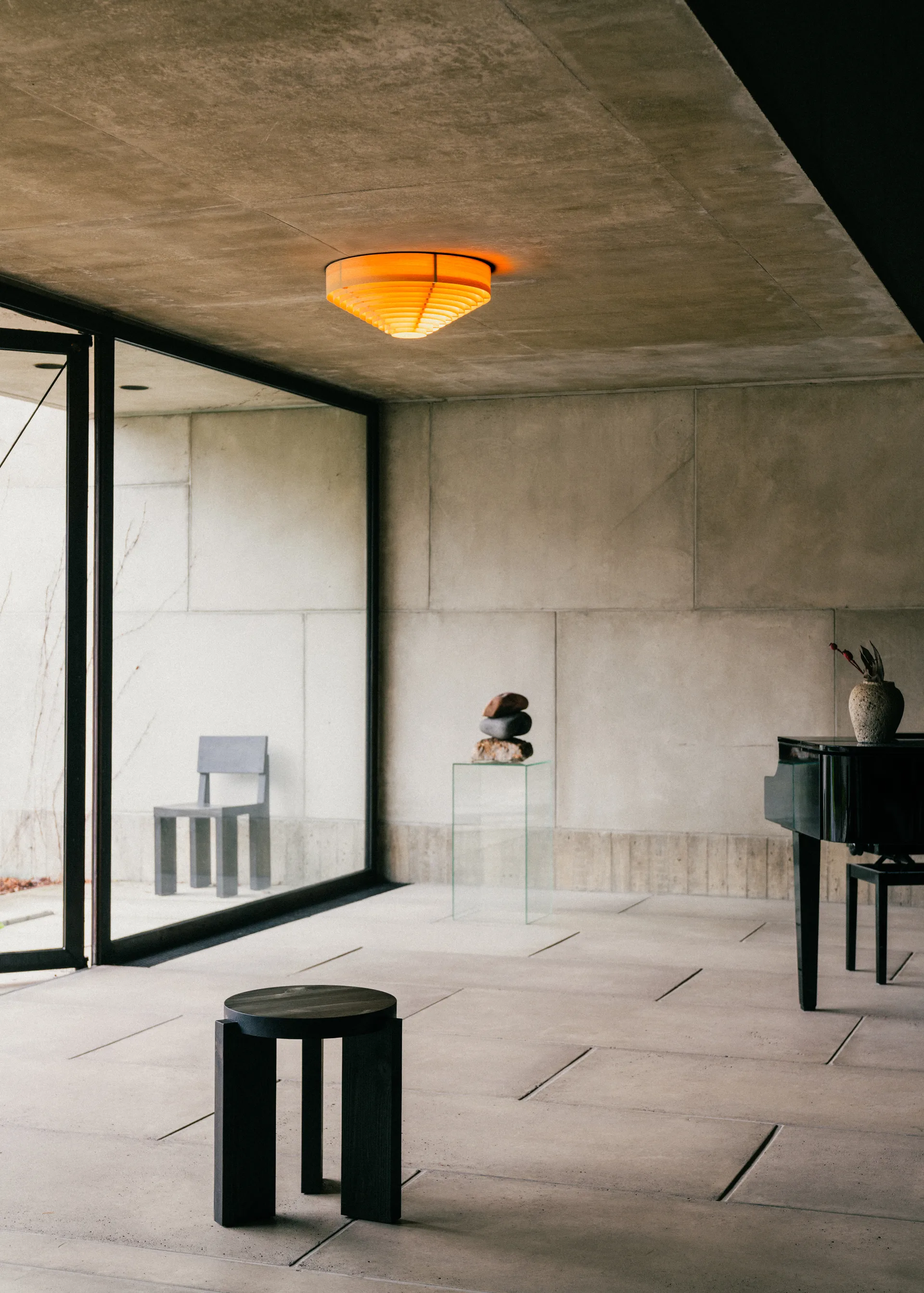 1005 Hans Ceiling Light plafond, Mat olievokset fyrretræ, Ø42 cm Vaarnii