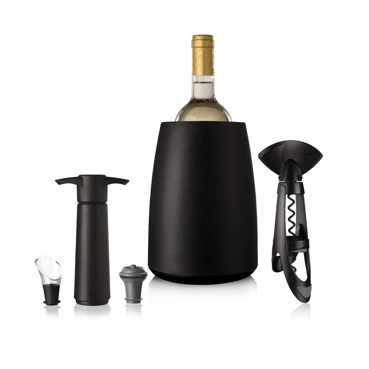 Vacuvin Elegant Plus vinsæt, Sort, 5 dele Vacuvin