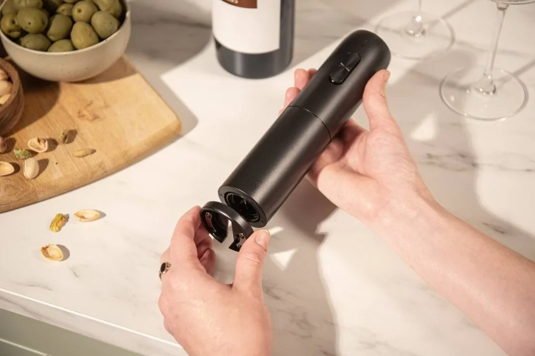 Vacuvin elektrisk vinåbner, Sort Vacuvin