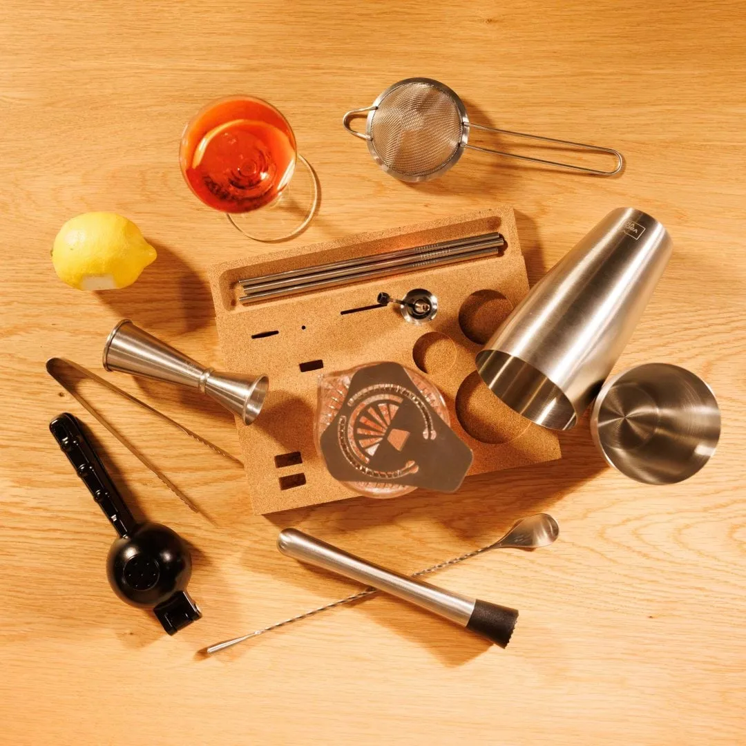 Vacuvin Mixologist Bar In a Box cocktail­sæt, Rustfrit stål, 14 dele Vacuvin