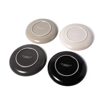 Gastro tallerken Ø25 cm 4-pak - Hvid, sandgrå, antracit, sort - Vargen & Thor