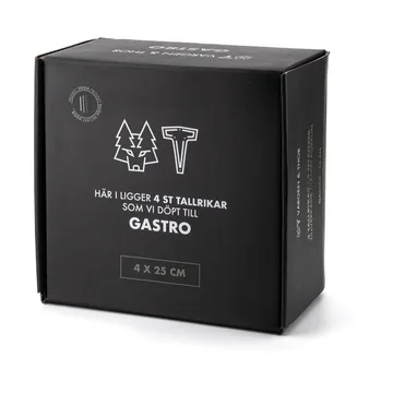 Gastro tallerken Ø25 cm 4-pak - Hvid, sandgrå, antracit, sort - Vargen & Thor