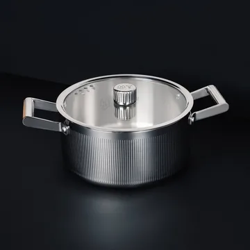 Glima gryde - Rustfrit stål, glaslåg, 2 L - Vargen & Thor
