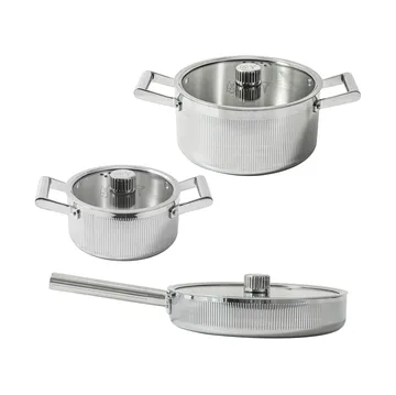 Glima Pro plus grydesæt - Rustfrit stål, 6 dele - Vargen & Thor