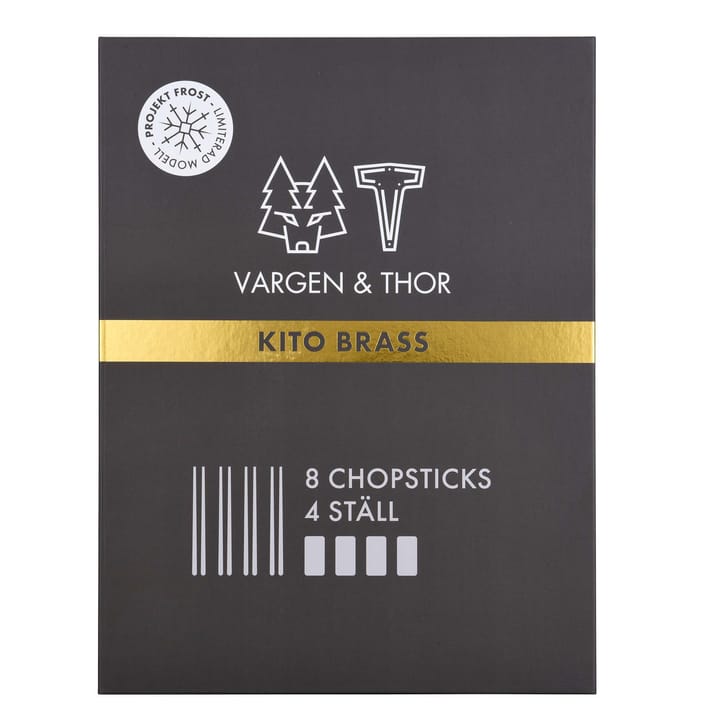 Kito Chopsticks spisepinde 4-pak - Messing - Vargen & Thor