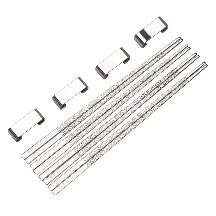 Kito Chopsticks spisepinde 4-pak, Sølv Vargen & Thor