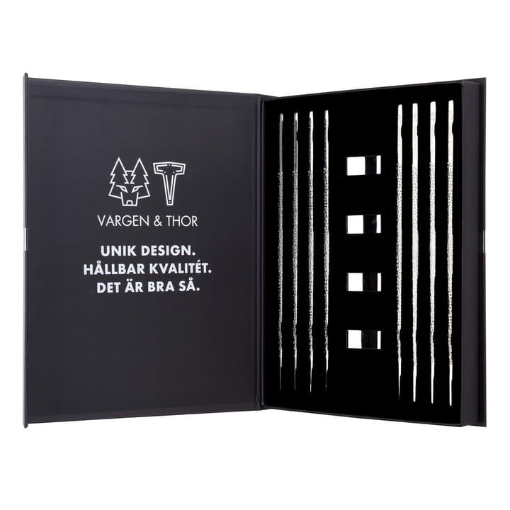 Kito Chopsticks spisepinde 4-pak, Sølv Vargen & Thor