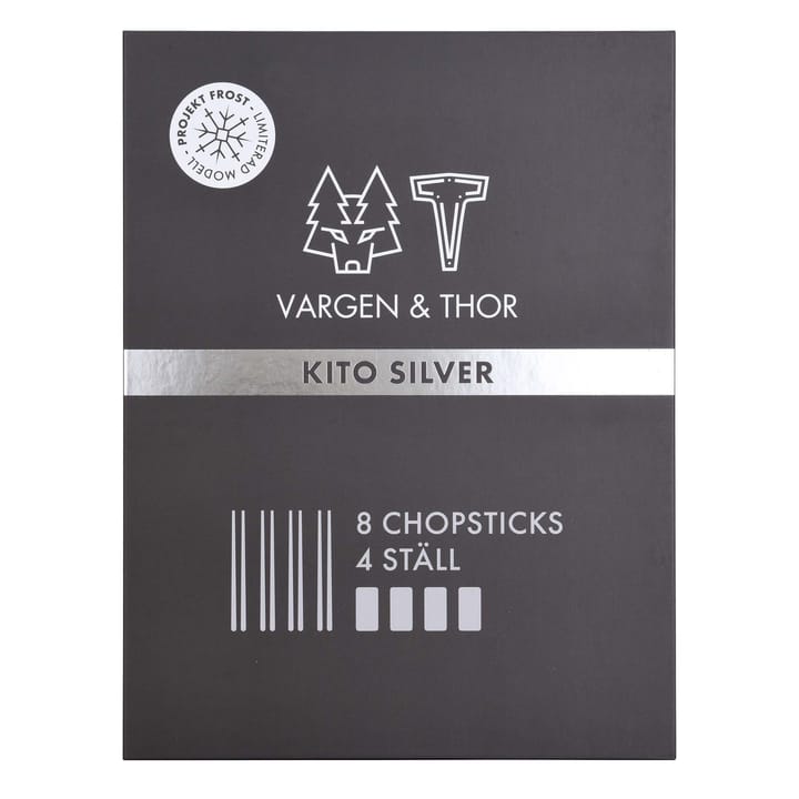 Kito Chopsticks spisepinde 4-pak - Sølv - Vargen & Thor