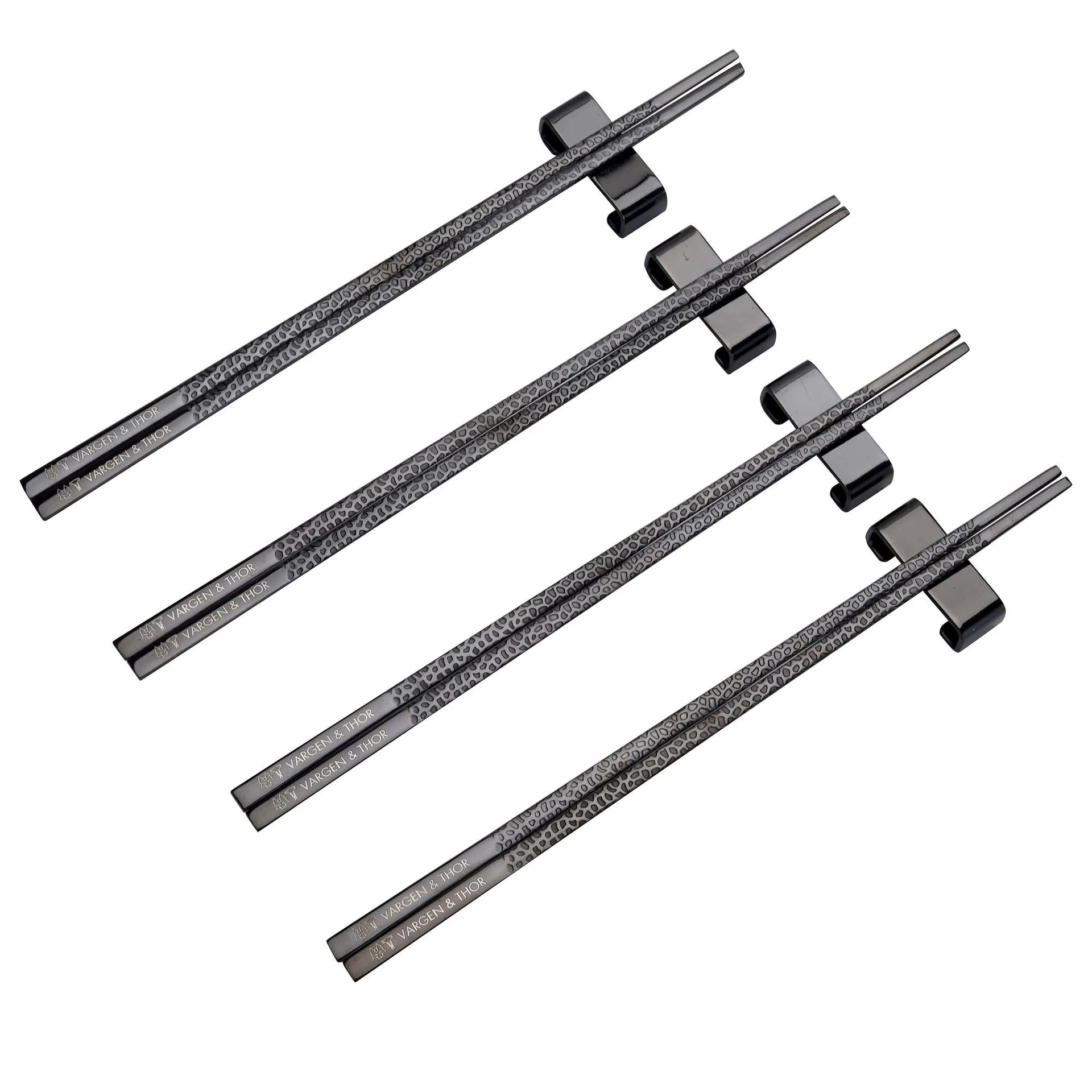Kito Chopsticks spisepinde 4-pak, Sort Vargen & Thor