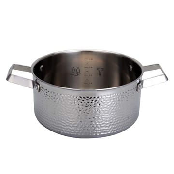Kroma hamret forkromet gryde med låg - Pixel, 4 L - Vargen & Thor
