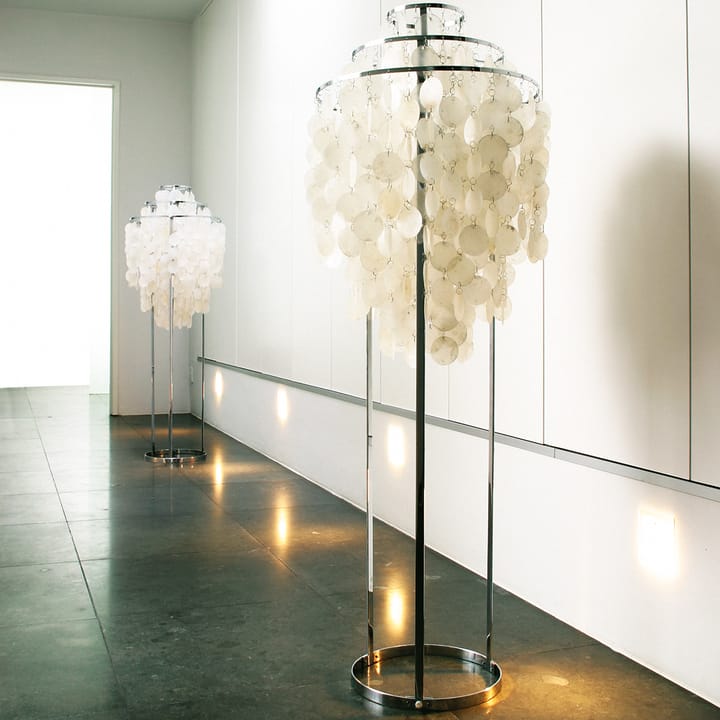 Fun 1 STM gulvlampe, Perlemor, messing Verpan