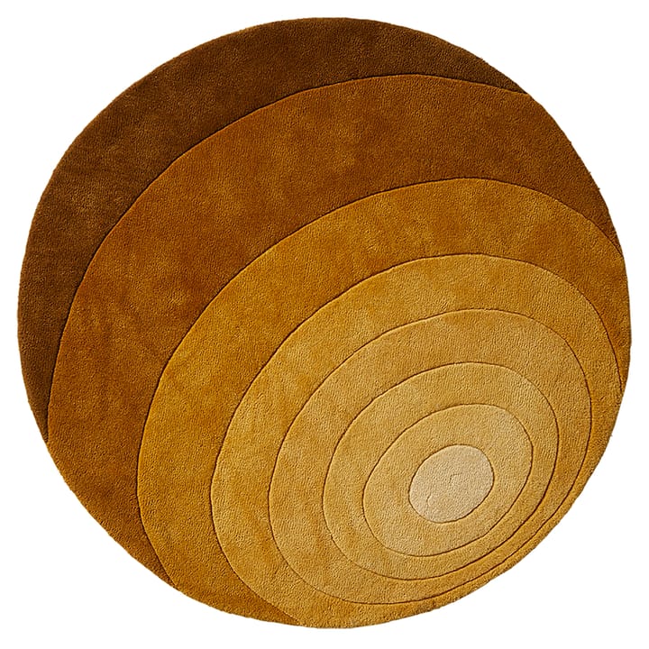 Luna tæppe Ø120 cm - Dark yellow - Verpan