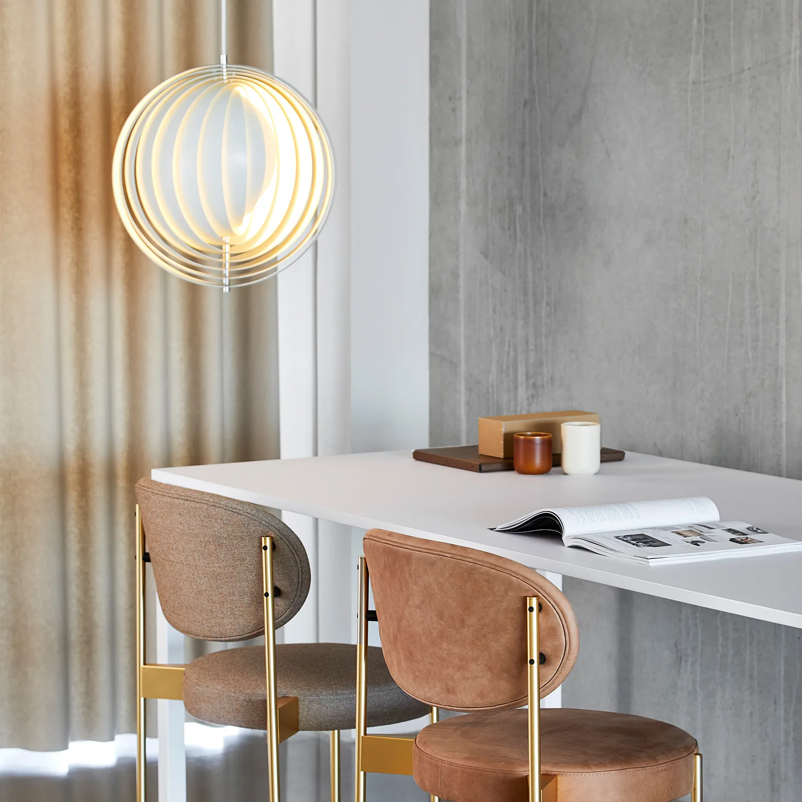 Moon loftslampe Ø44,5 cm, Hvid Verpan