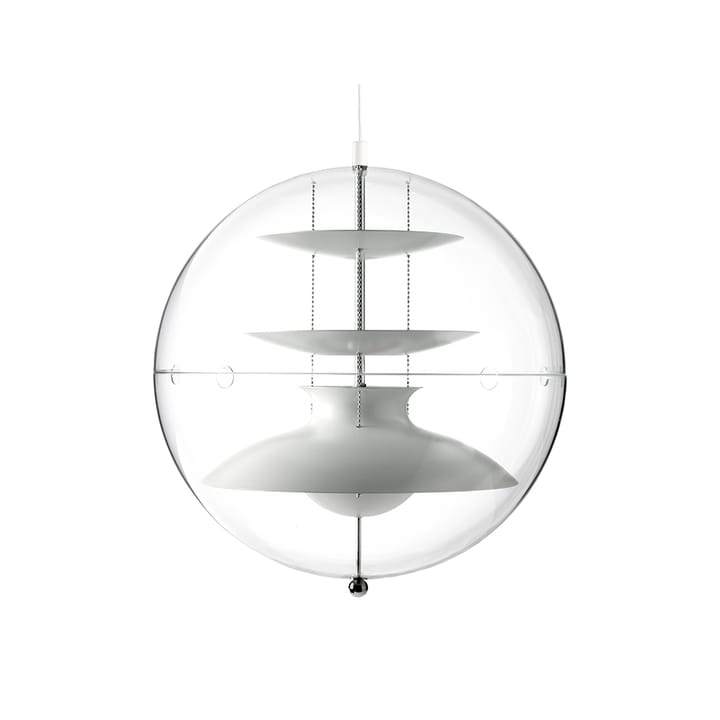 Panto pendel, Hvid, small, transparent akryl Verpan