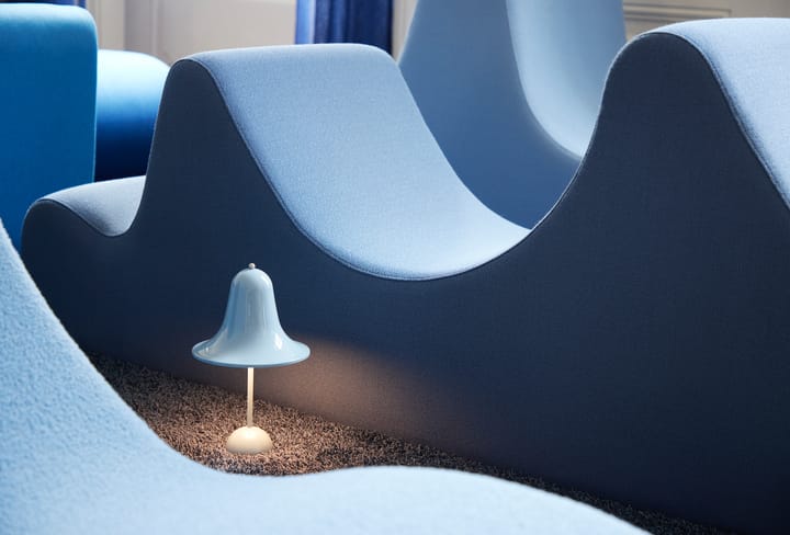 Pantop bærbar bordlampe 30 cm, Dusty blue Verpan