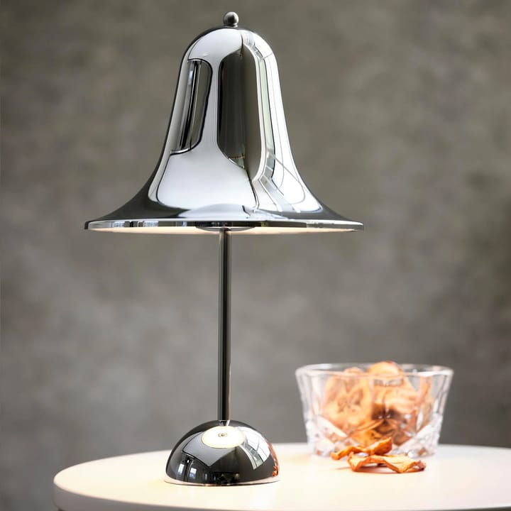Pantop bærbar bordlampe 30 cm - Shiny chrome - Verpan