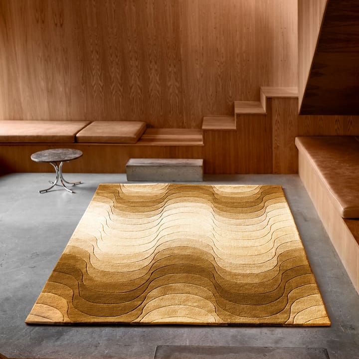 Wave tæppe 170x240 cm, Gul Verpan