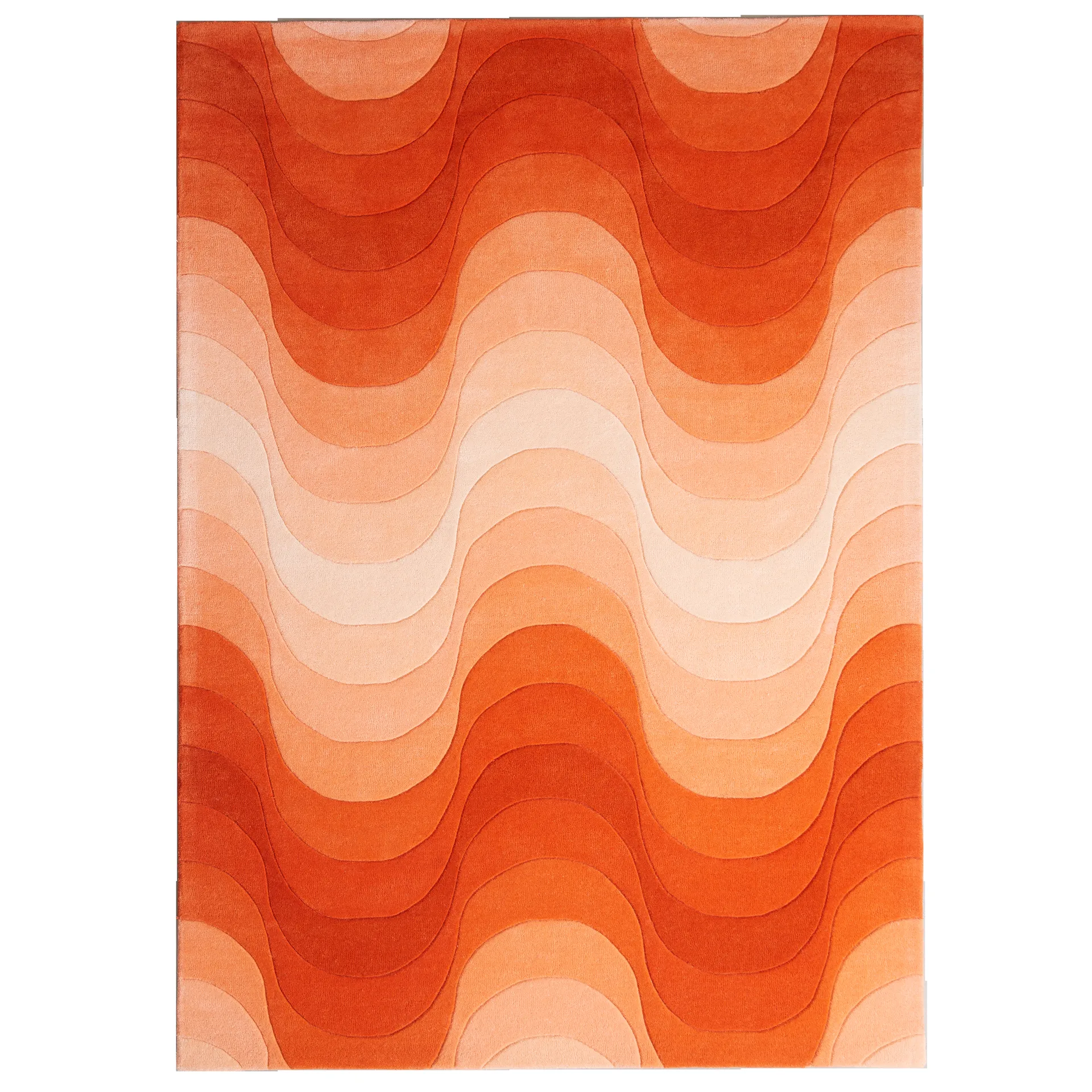 Wave tæppe 170x240 cm, Orange Verpan