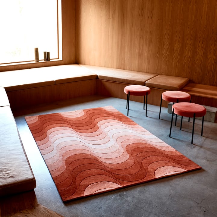 Wave tæppe 170x240 cm, Orange Verpan