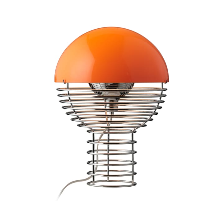 Wire bordlampe Ø30 cm - Chrome/Orange - Verpan