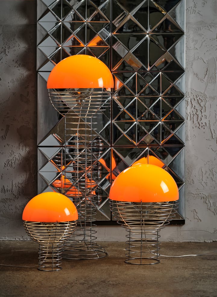 Wire bordlampe Ø30 cm, Chrome/Orange Verpan