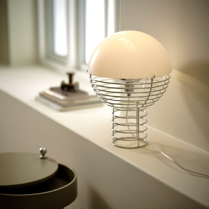 Wire bordlampe Ø30 cm - Chrome/White - Verpan