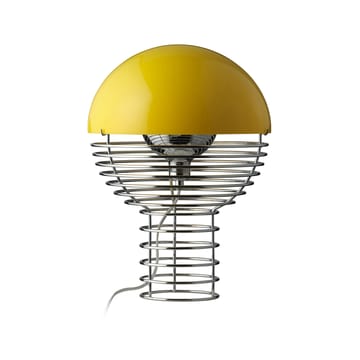 Wire bordlampe Ø30 cm - Chrome/Yellow - Verpan