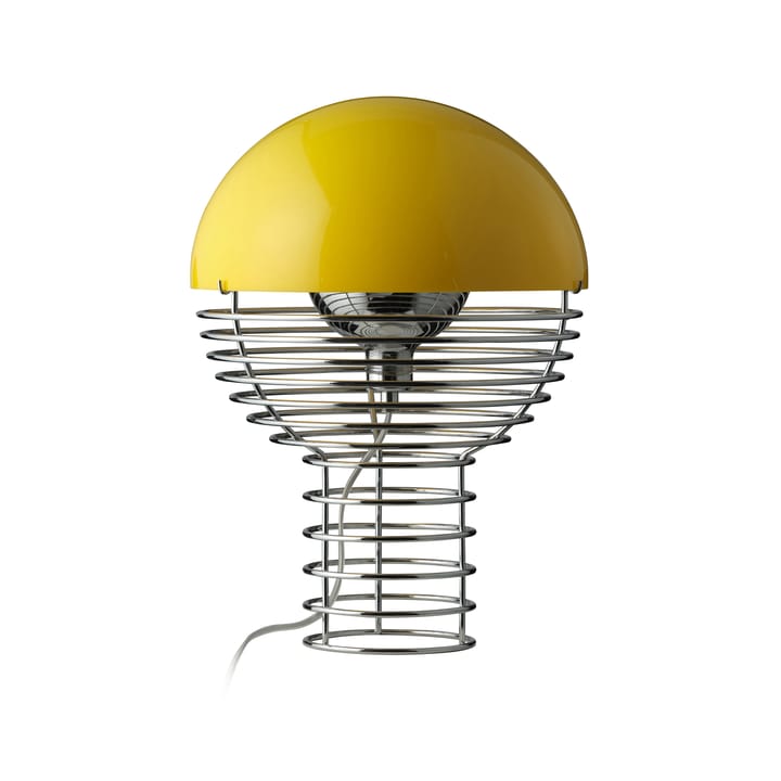Wire bordlampe Ø30 cm - Chrome/Yellow - Verpan