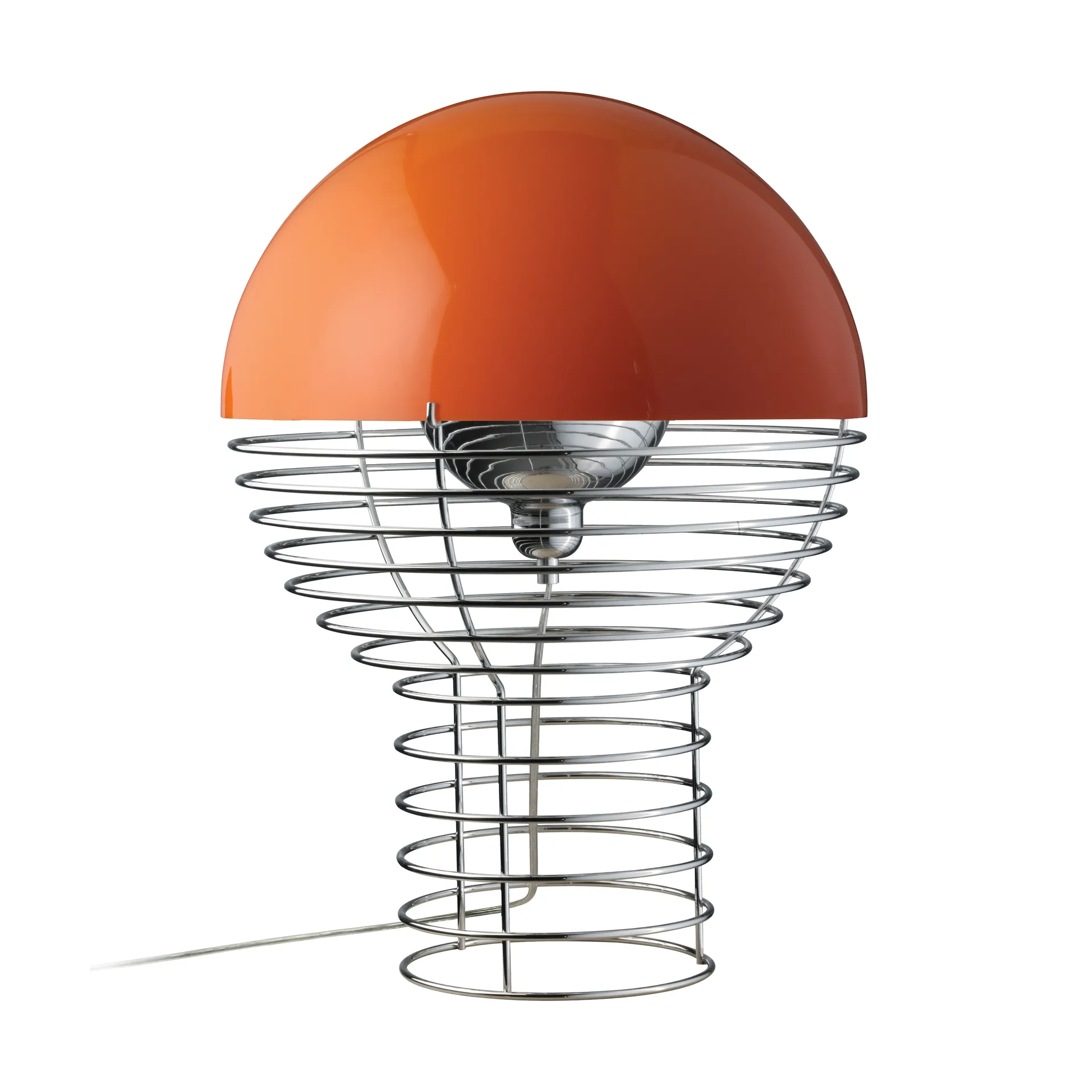 Wire bordlampe Ø40 cm, Chrome/Orange Verpan