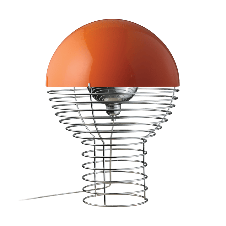 Wire bordlampe Ø40 cm - Chrome/Orange - Verpan