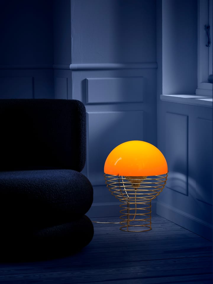 Wire bordlampe Ø40 cm, Chrome/Orange Verpan