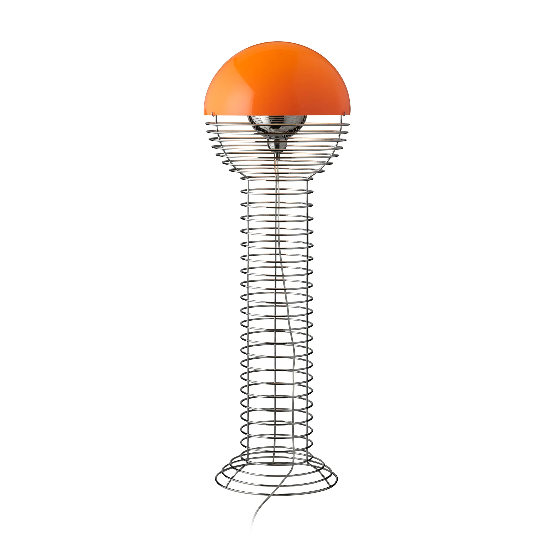 Wire gulvlampe, Chrome/Orange Verpan